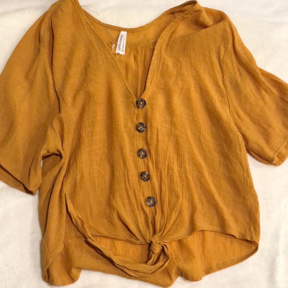 Button up crop top